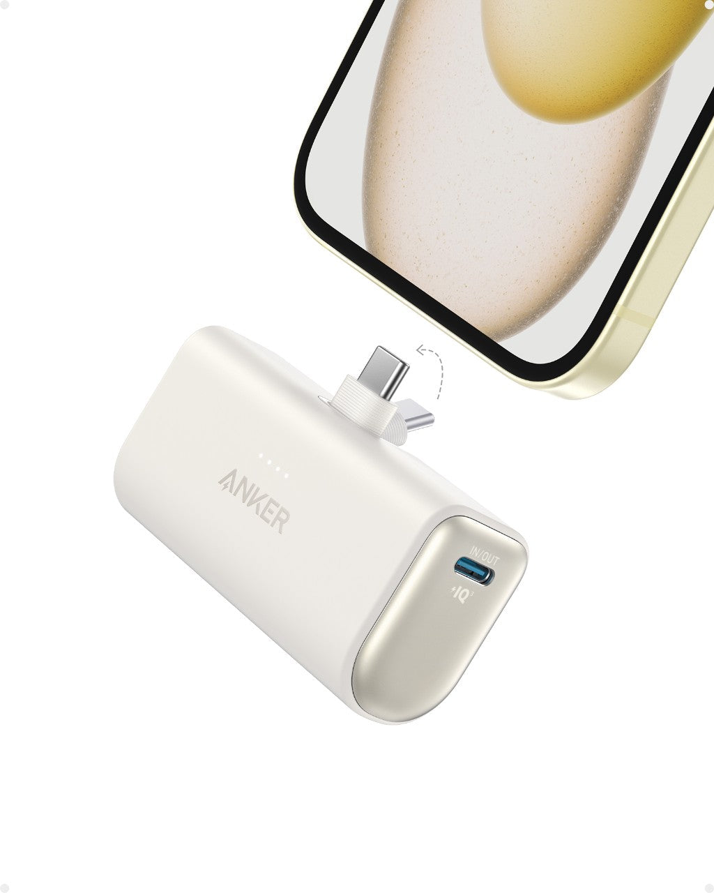 Refurbished Nano Power Bank (22.5W, Built-In USB-C Connector)