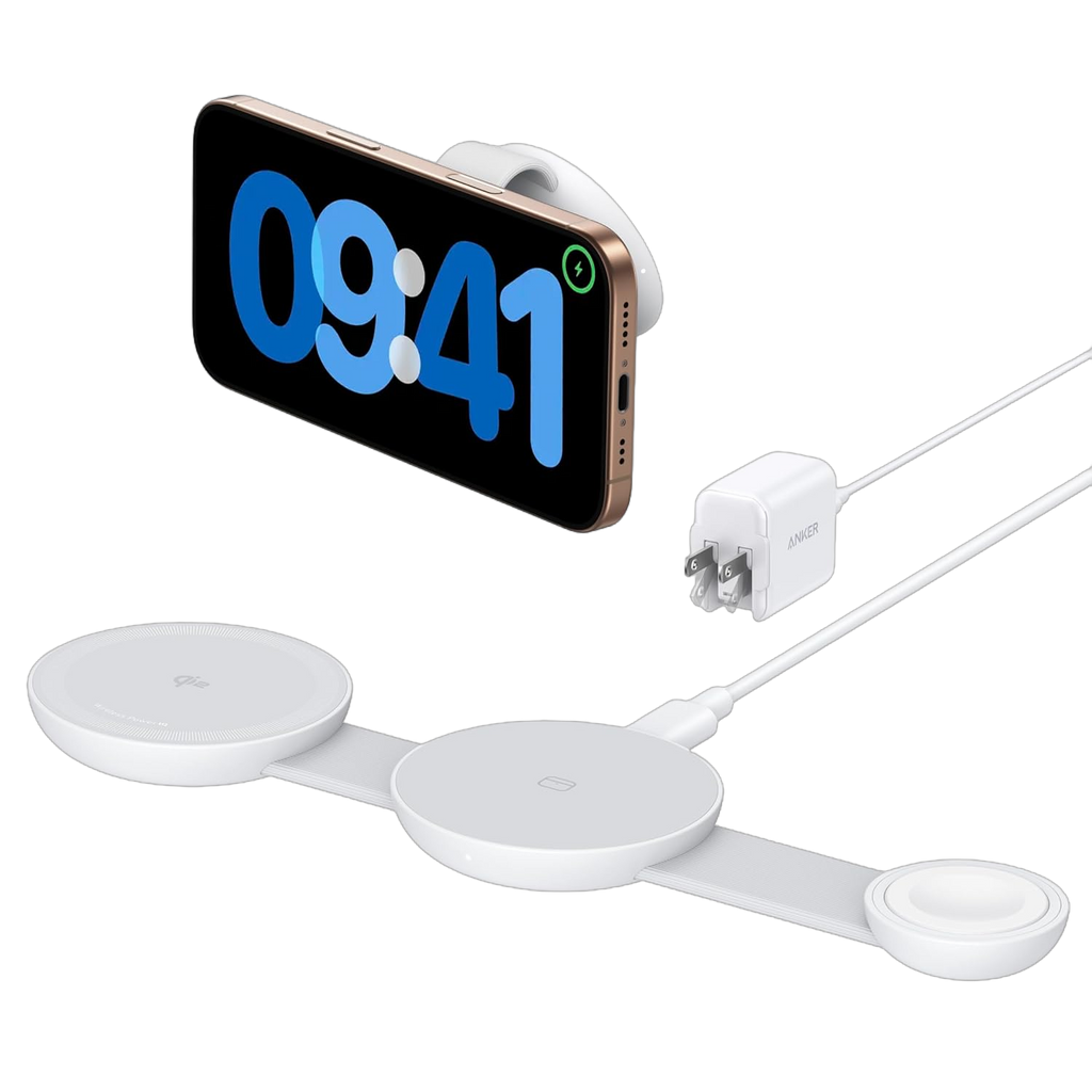 MagGo Wireless Charging Station (3-in-1, Foldable Pad)